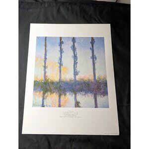 Art Print Claude Monet Poplars Metropolitan museum of art 1992  14" x 11"